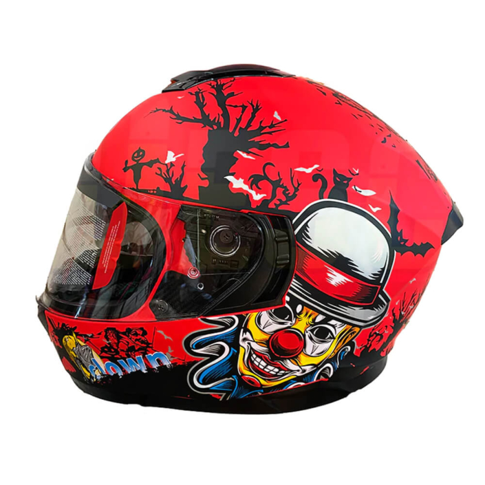 Casco Jhm Integral Modelo Clown Rojo Jp Motorcycles Per Moto