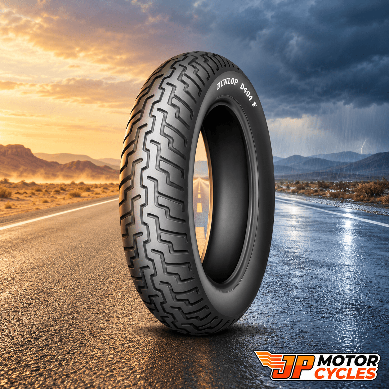 Llanta Dunlop D404F Delantera para Moto Cruiser - Imagen 2